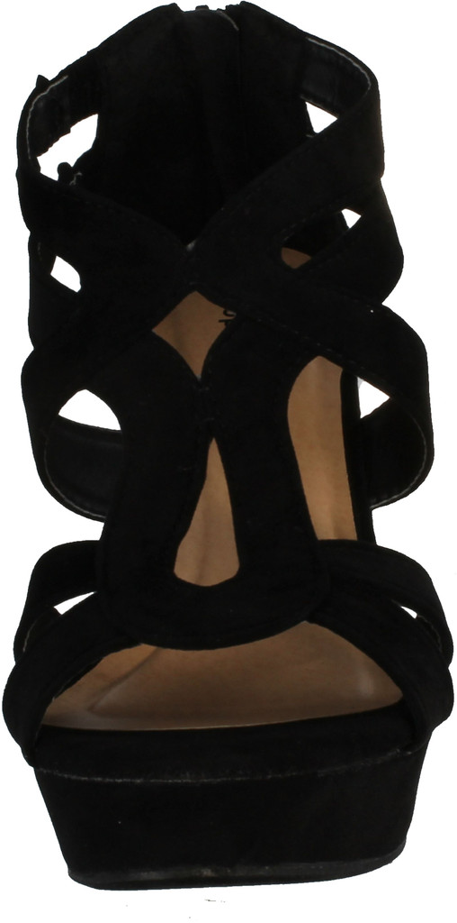 Top Moda Womens Lindy-66 Open Toe Platform Wedge Sandals