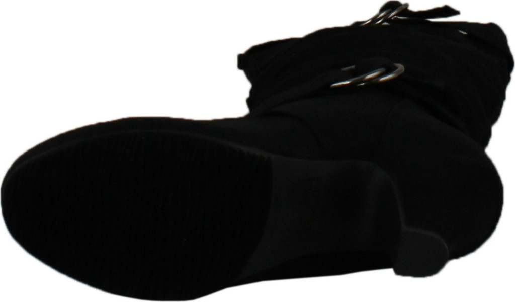 Maggie-38 Women Knee High Kitty Heels Wide Shaft Boots