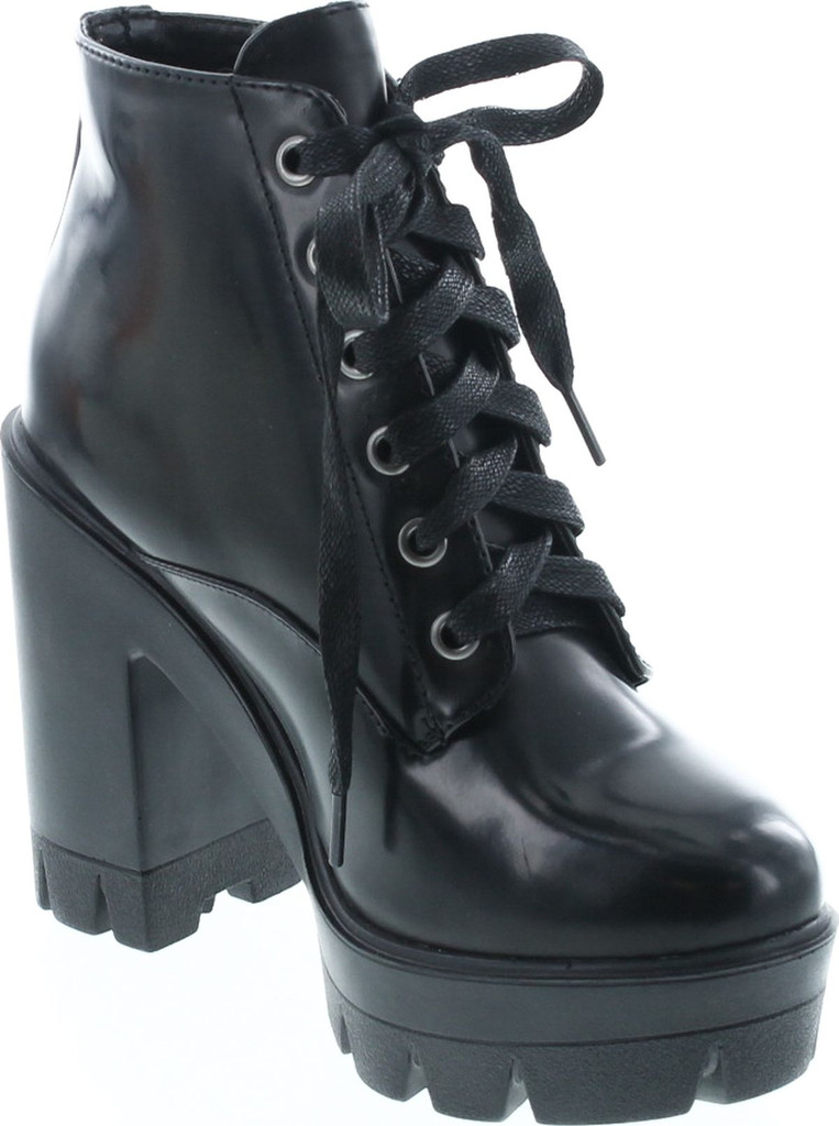 lace up lug sole platform boots