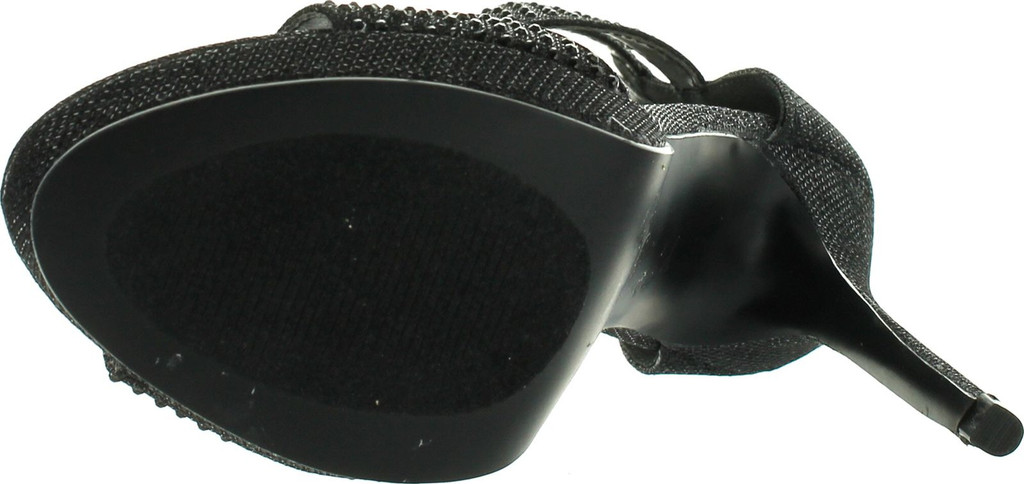 Bonnibel Bling-1 Womens Glitter Stiletto Ankle Cuff Back Zip Dress Sandals