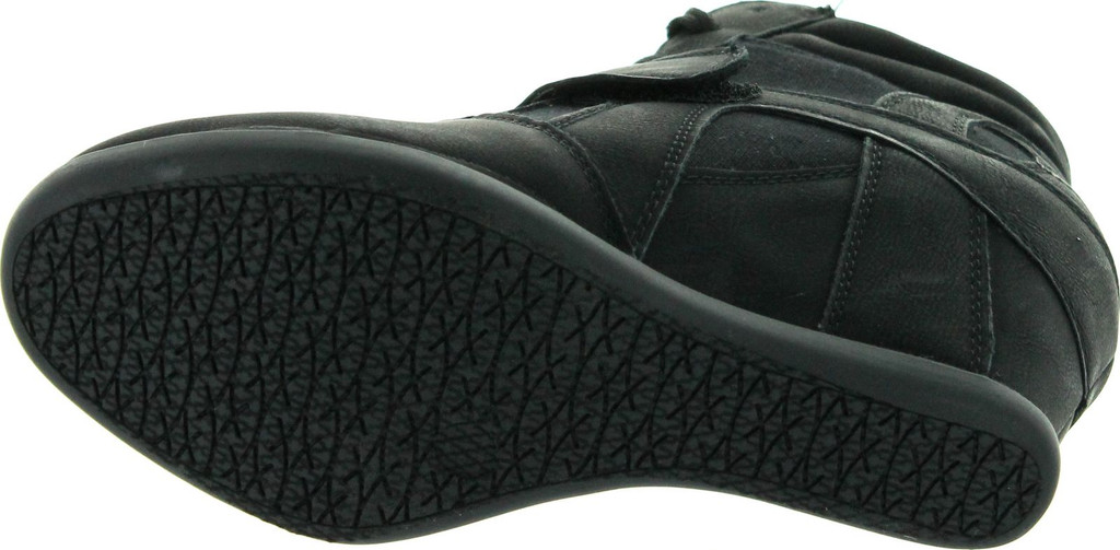 Top Moda Womens Sammy-40 High Top Strap Womens Hidden Wedge Sneaker Shoes