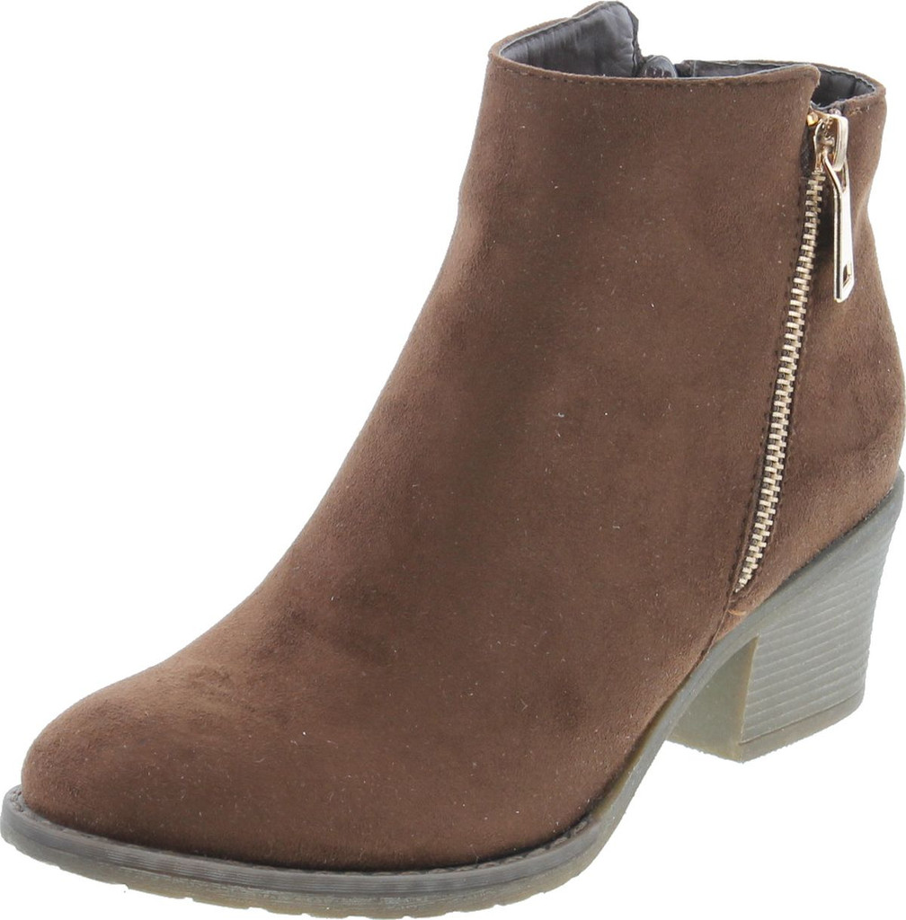 Reneeze Pama-1 Womens Fashionable Stacked Heels Ankle Booties