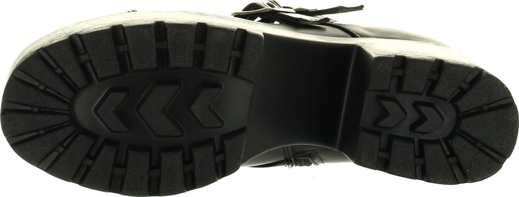 Static Footwear Hayden-3 Women Round Toe Buckle Strap Side Zip Platform Chunky Ankle Booties