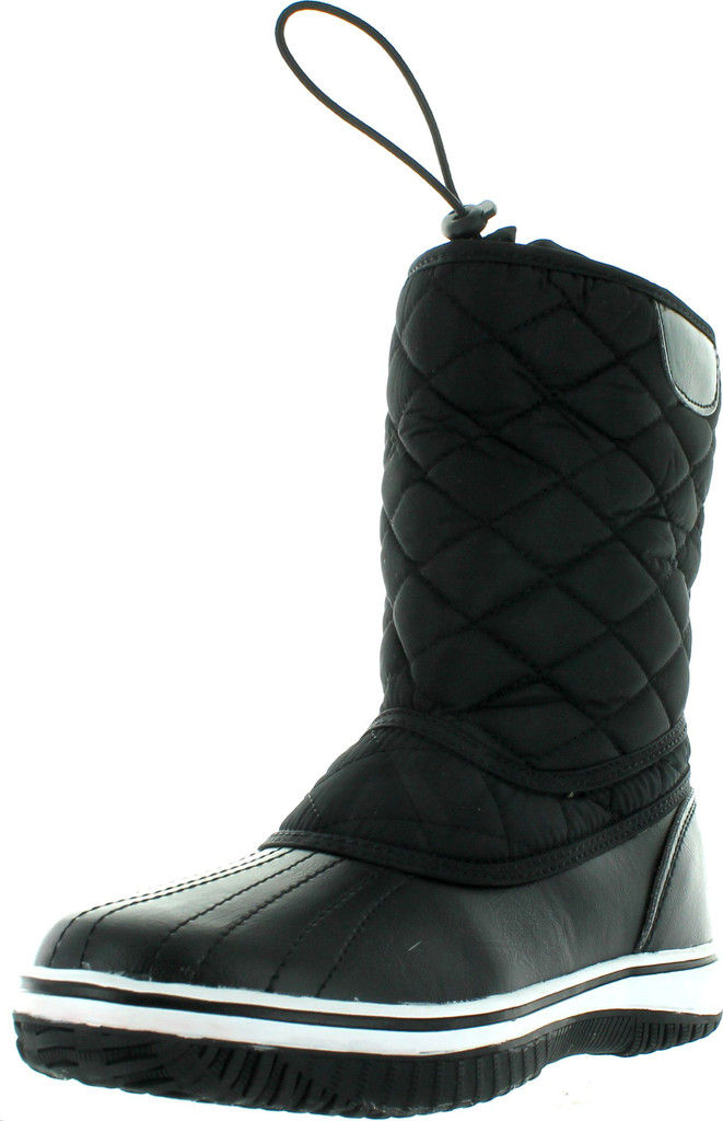 Refresh Snow-01 Women's Lace Up Waterproof Quilted Mid Calf Winter Snow Boots