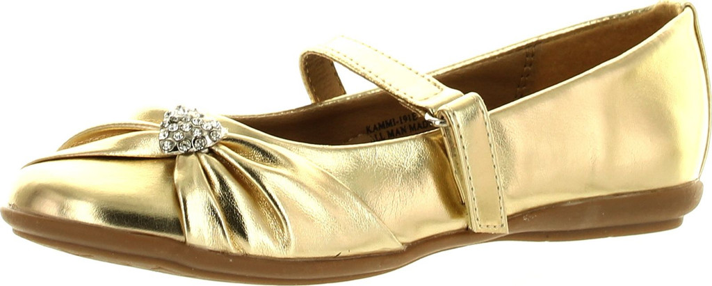 Little Angel Girls Kammi-191E Heart Pendant Ballerina Flats