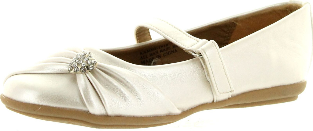 Little Angel Girls Kammi-191E Heart Pendant Ballerina Flats