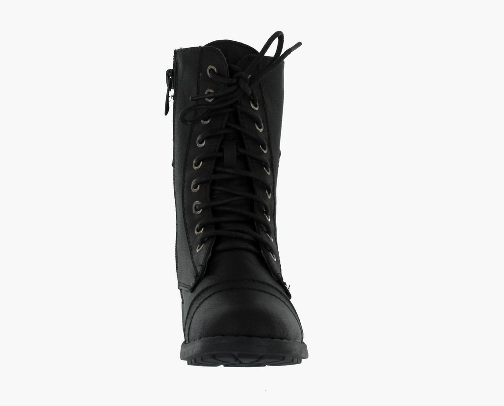Lucky Top Soda Pack72 Dome Girls Faux Leather Combat Boots