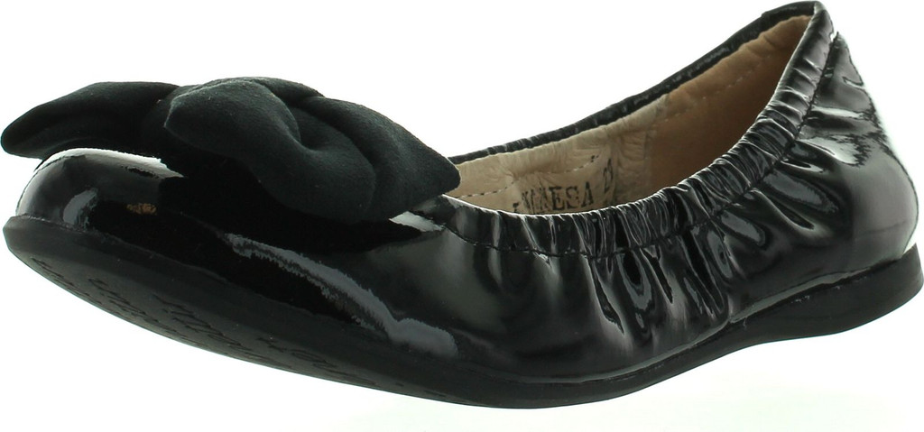 Venettini Girls 55-Vanesa Designer Big Bow Fashion Dress Flats Shoes