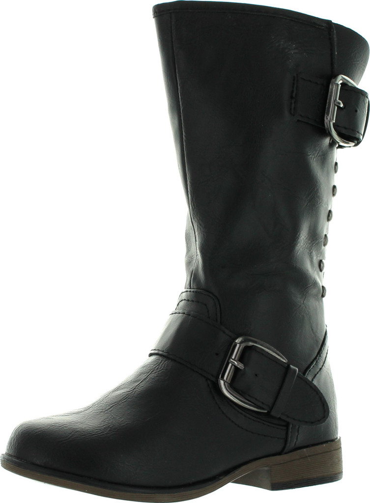 Link Legend-24K Girls Two Buckle Zipper Back Boots