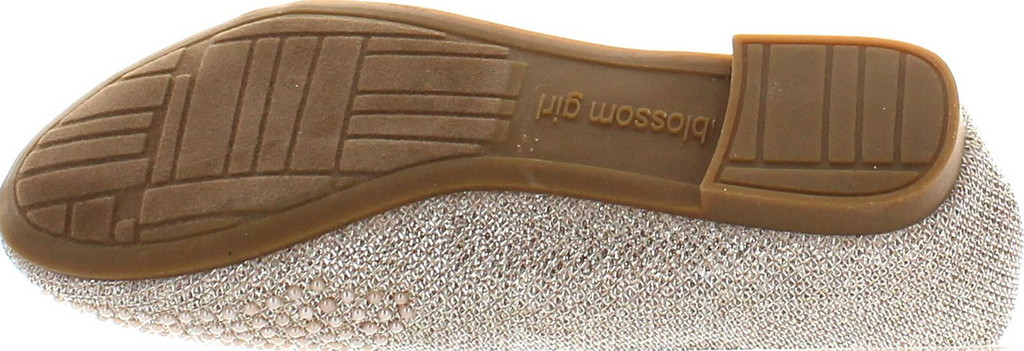De Blossom Girl Harper-Ii-31 Sparkle Pearl Closed Toe Slip On Dress Pumps Flat Shoes