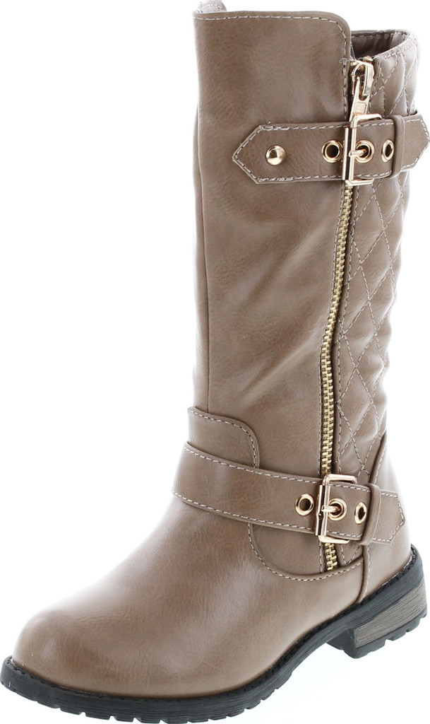 Link Mango-21K Little Girls New Knee High Flat Riding Boots Shoes