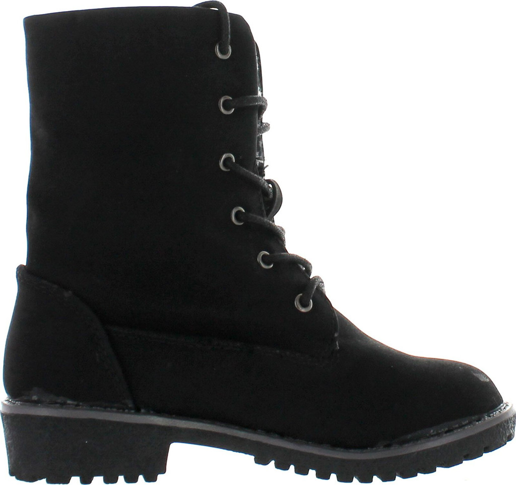 Bella Marie Newyork-28K Girl Kids Girls Youth Fold Over Combat Print Boots Synthetic Shoes
