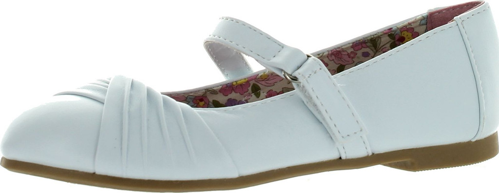 Little Angel Lola-768E Girls Leatherette Round Toe Ballet Dress Flats