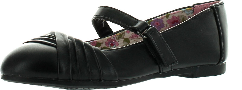 Little Angel Lola-768E Girls Leatherette Round Toe Ballet Dress Flats