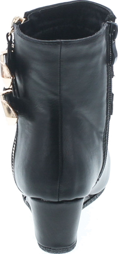 Link Peggy-90K Children Girl's Wedge Heel Double Straps High Top Ankle Booties