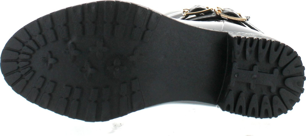 Lucky Top Rainy-30K Children Girl's Double Buckle Two Tone Knee High Rain Boots