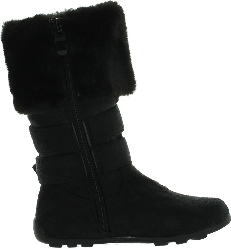 New Girls Slouch Comf Tall Midcalf Suede Winter Boots Shoes