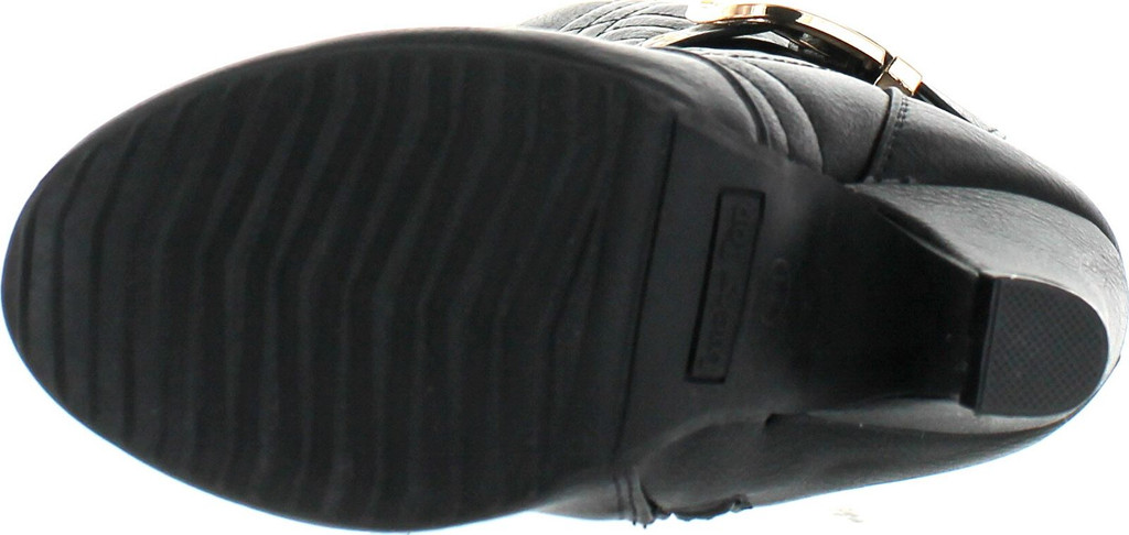 Lucky Top Cookie-1K Children Girl's Quilted Buckle Mid Heel Knee High Riding Boots