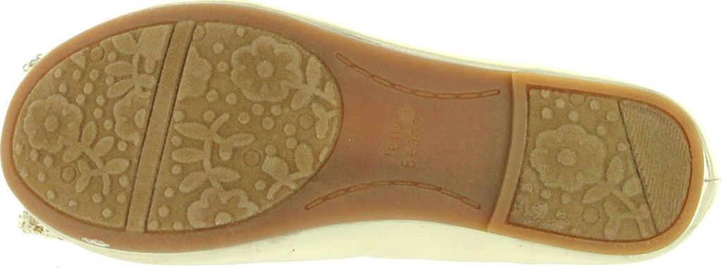 Jelly Beans Girls Eta Round Toe Ballet Ballerina Flat Sequined Bow Accent