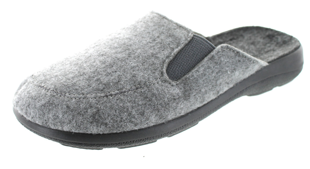 Sc Home Collection Mens Closed Toe Open Back Elastic Gore Slippers