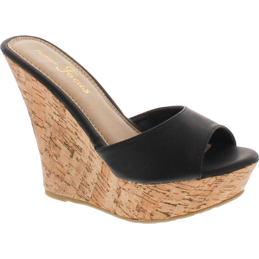 Fashion Focus Womens Ardo-42 Popular Wedge Sandal