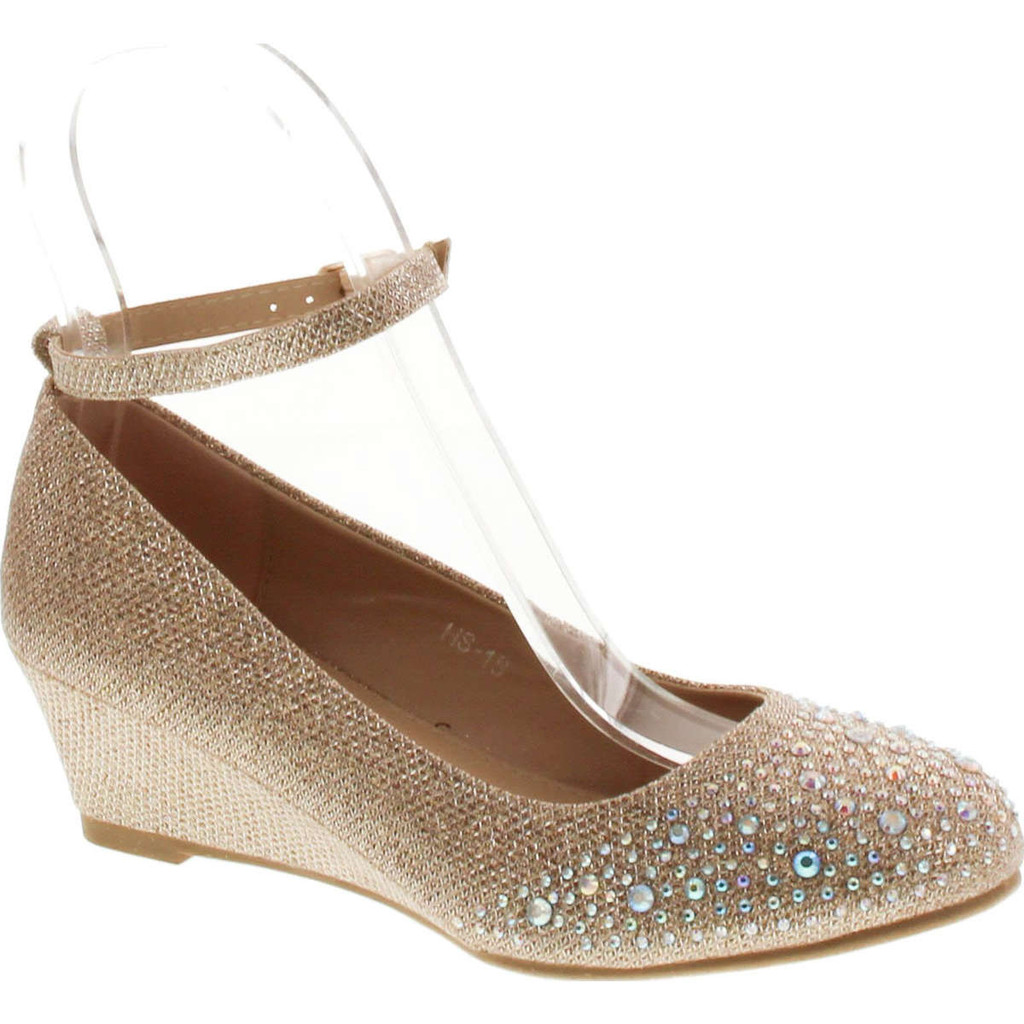 Top Moda Women's Wedge Glitter 