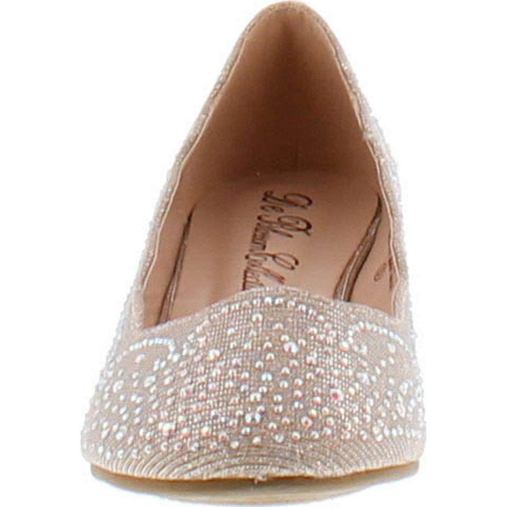 De Blossom Footwear Women's Baba-54 Sparkly Crystal Rhinestone Ballet Flats