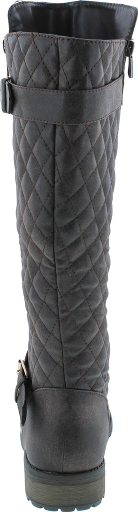 Liliana Kenzy-6 Women's Drawstring Tie Chunky Heel Over Knee High Stretchy Boots