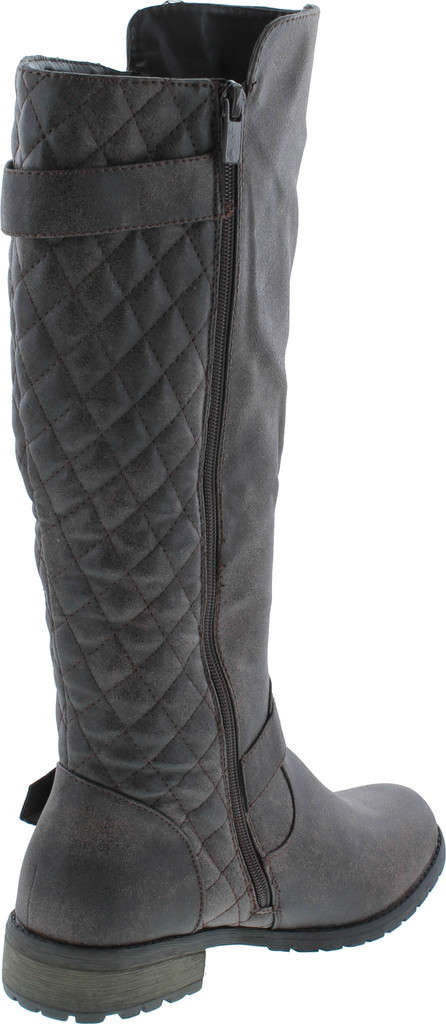 Liliana Kenzy-6 Women's Drawstring Tie Chunky Heel Over Knee High Stretchy Boots