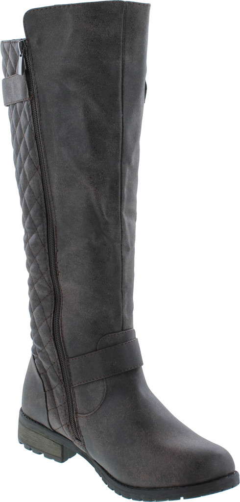 Liliana Kenzy-6 Women's Drawstring Tie Chunky Heel Over Knee High Stretchy Boots