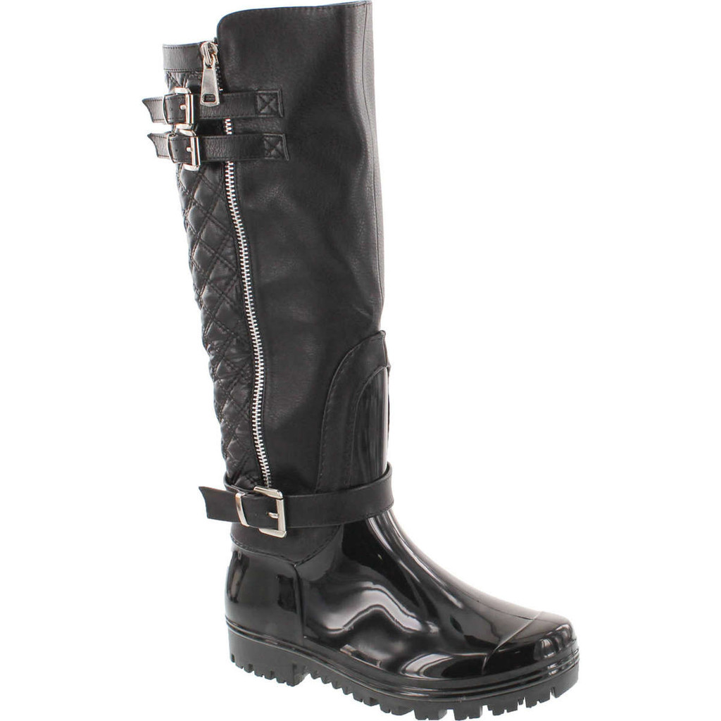 Forever Link Women's Carrie-67 Motorcyle Quilted Buckle Boots