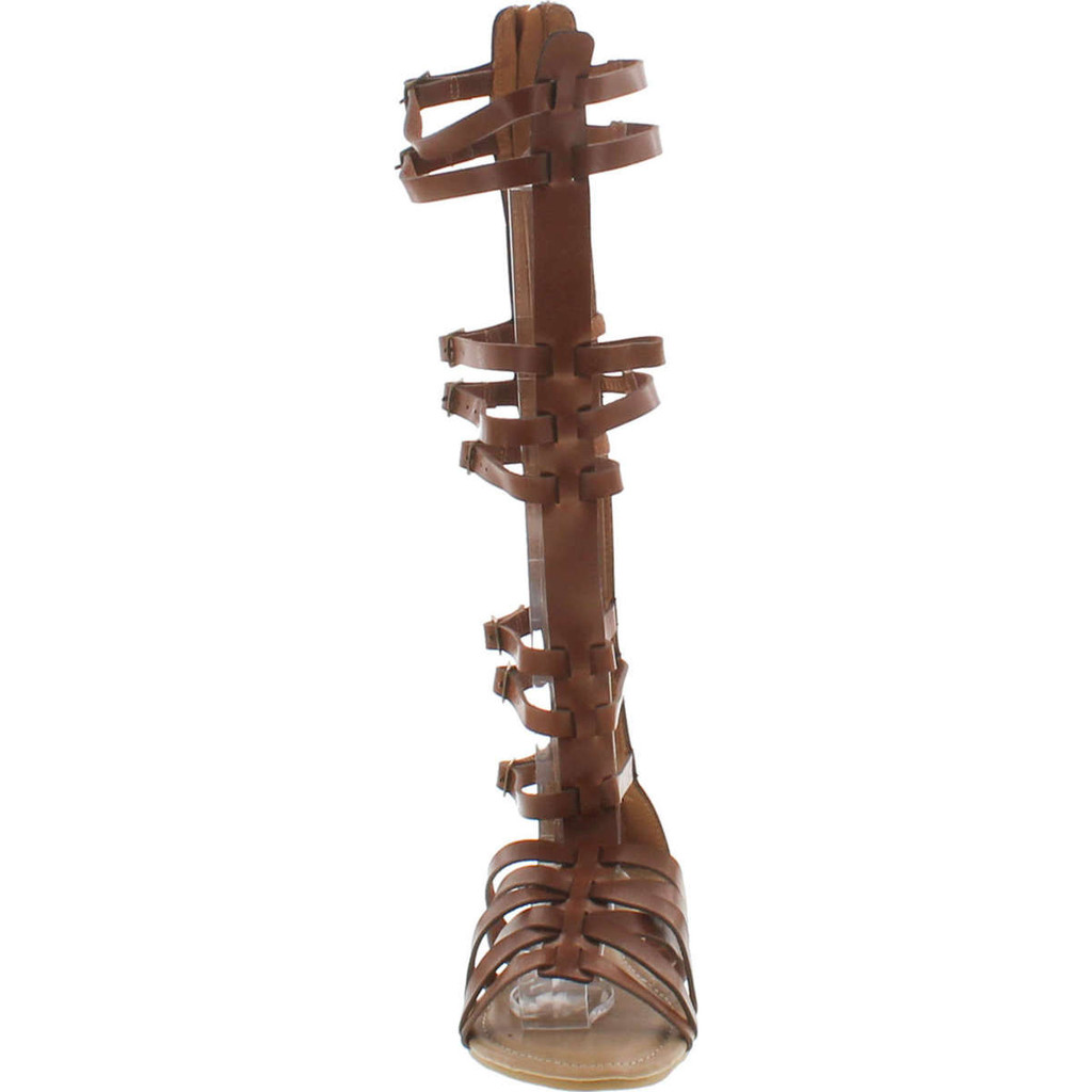 Monica-1 Knee High Gladiator Sandals Marcelino Black Brown Knee