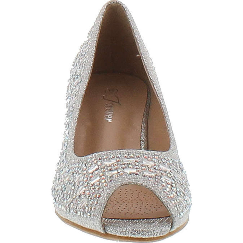 Forever Womens Low Wedge Heel Peep Toe Wedding Party Dress Sandals Shoes