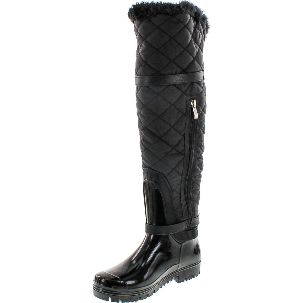 Forever Link Women's Carrie-66 Motorcyle Quilted Buckle Boots