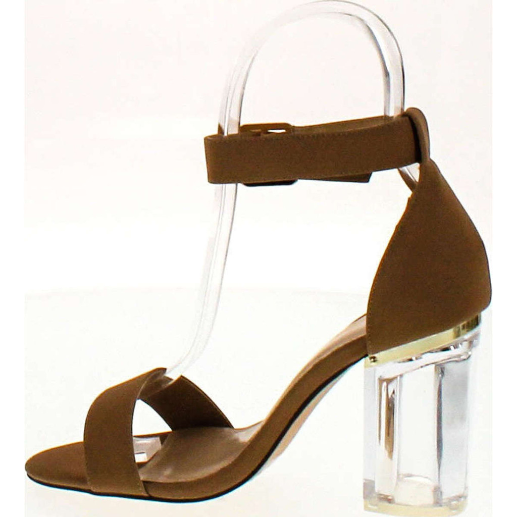 Static Footwear Oya-1 Clear See Through Dress Sandal W Lucite Perspex Acrylic High Heel
