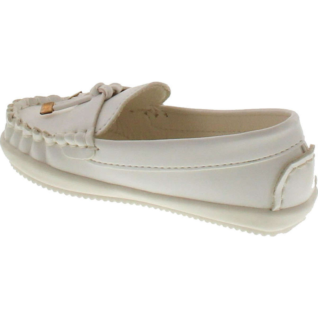 Via Pinky Beccy-62B Children Girl Comfort Slide On Moccasin Top Flat Loafers