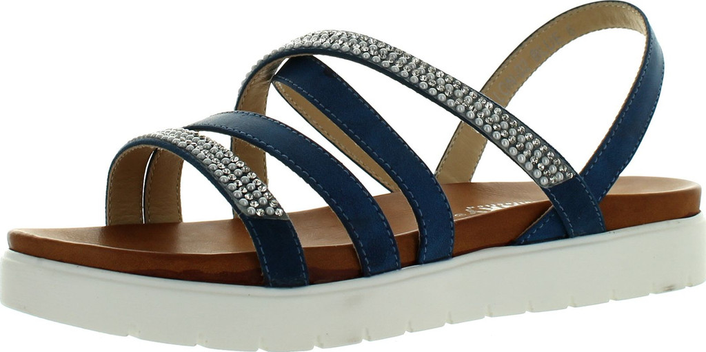 Via Pinky Fallon-02 Womens Open Toe Cushioned Strappy Low Platform Sandals