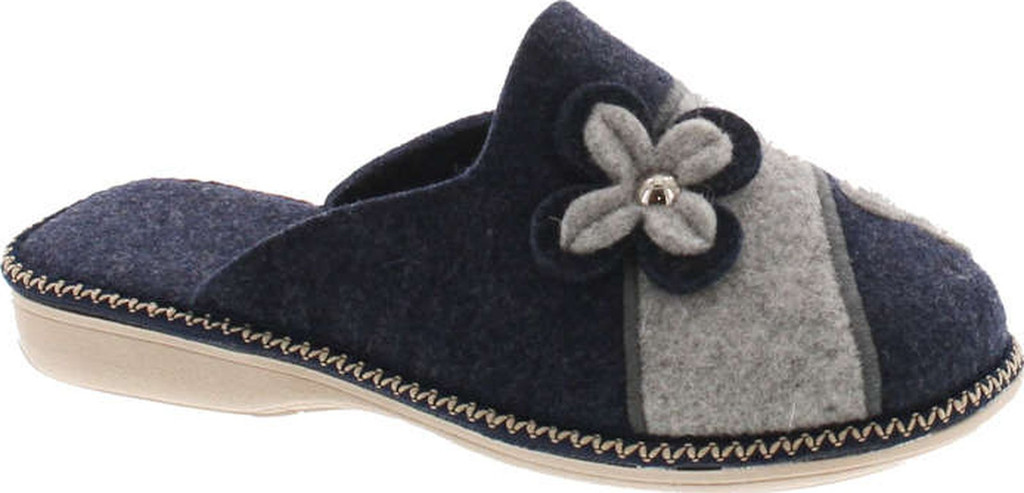 Sc Home Collection Womens 12217 Natural Wool Flower Cozy House Slippers Made In Europe