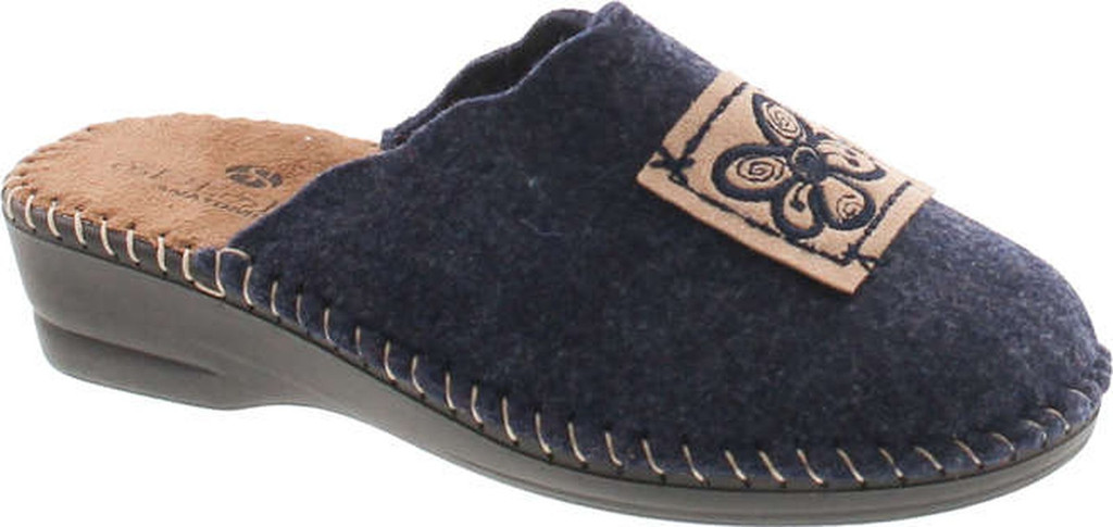 Sc Home Collection Womens 15217 Natural Wool Hippie Flower Cozy House Slippers Made In Europe