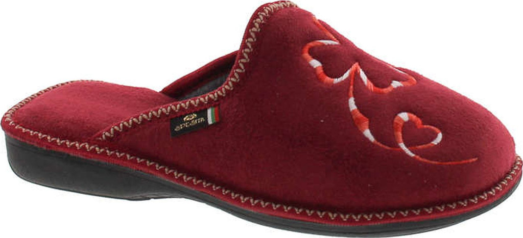 Sc Home Collection Womens 14117 Plush Embroidered House Slippers Made In Europe