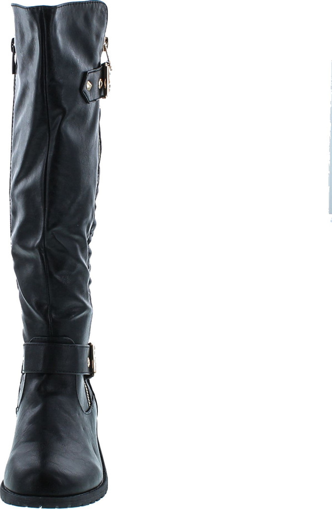 Forever Link Women's Mango-21 Quilted Zipper Accent Riding Boots