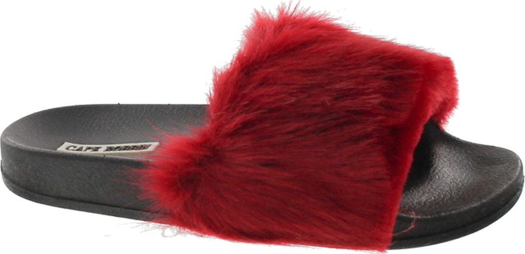 Cape Robbin Moira-5 Women Flip Flop Faux Fuzzy Fur Slide Slip On Flat Sandal Shoe Slipper