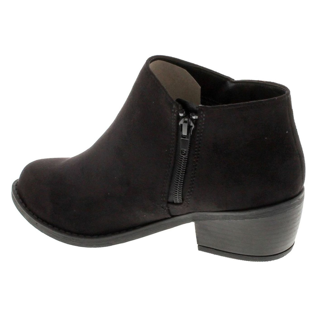 Soda Women's Doctor Faux Suede Fringe Round Toe Low Heel Ankle Boot