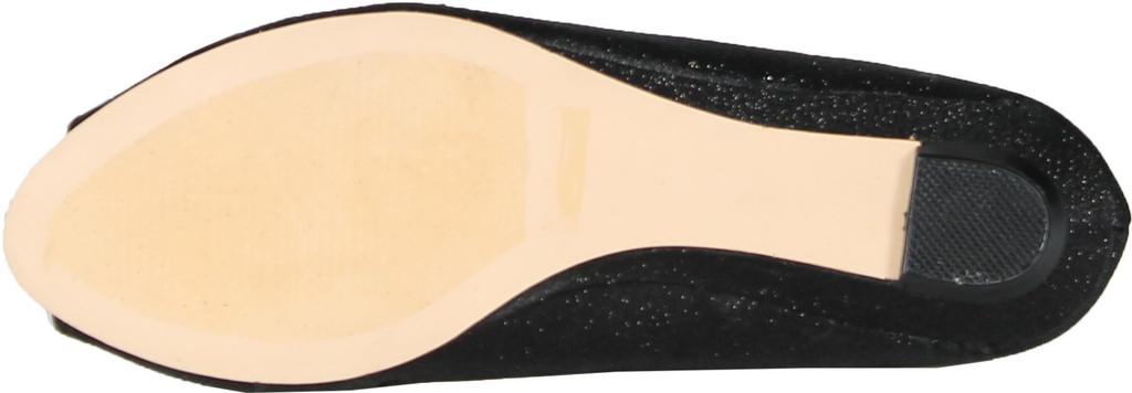 Blossom Womens Edith-10 Sparkle Peep Toe Low Wedge Heel Office Career Dress Pumps