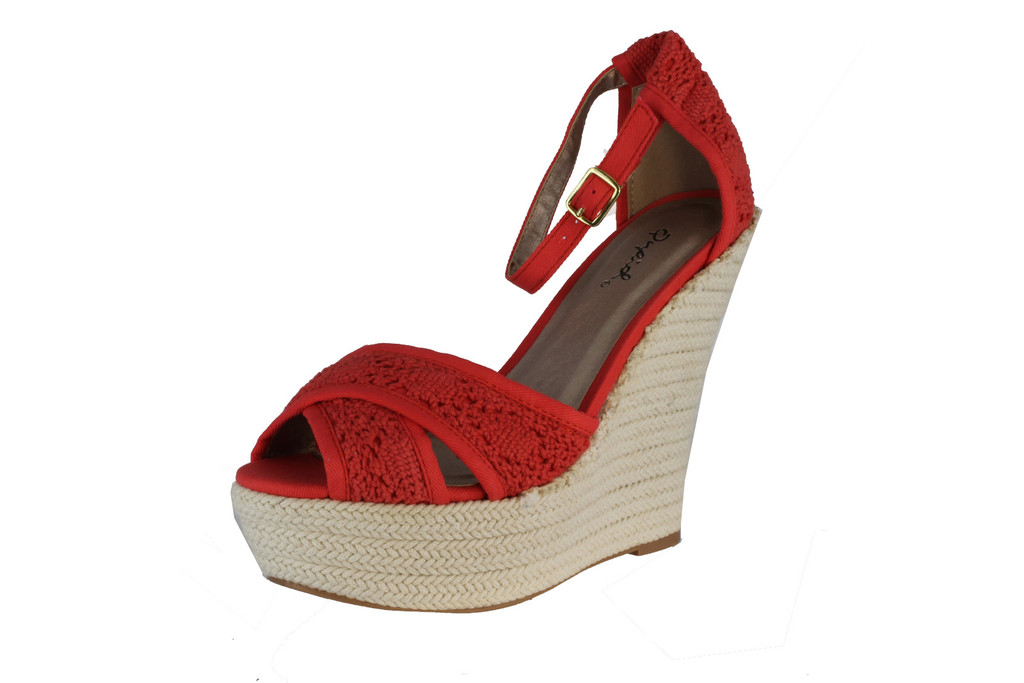 Qupid Women's Finder-161 Wedge Sandals