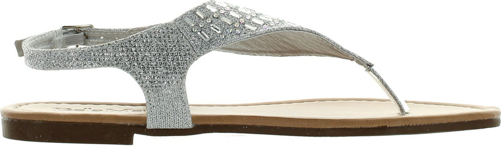 Bellamarie Womens Alice-7 Flat Rhinestone Thong Sandals