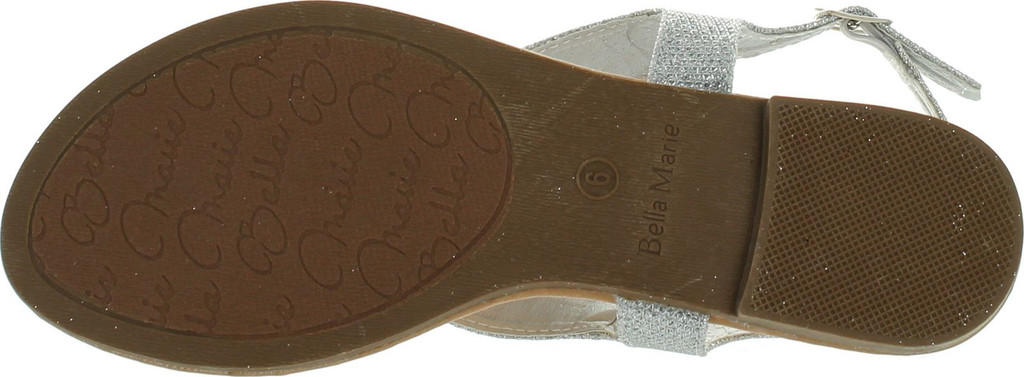 Bellamarie Womens Alice-7 Flat Rhinestone Thong Sandals