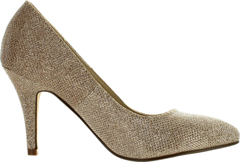 Bonnibel Kendra-1 Women's Slip On Almond Toe Glitter Stiletto Dress Pumps