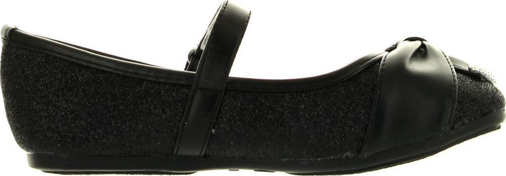 Little Angel Teshi-729E Kid Girls Glittering Middle Strap Studed Dress Flats