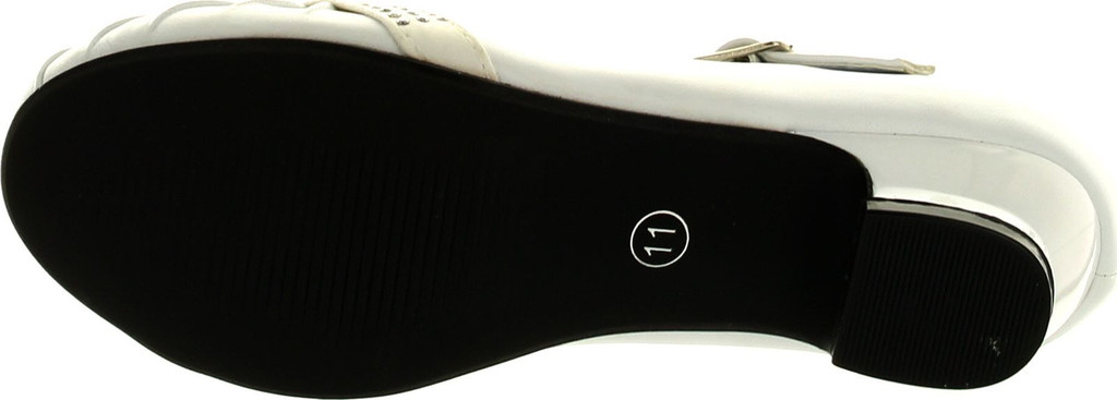 Lasonia Girls Mary Jane Shoes With Pretty Satin Rolled Rosettes Patent Leather